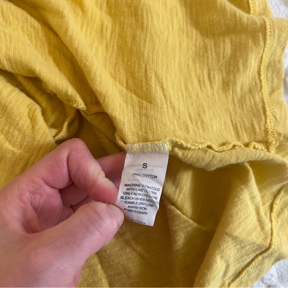 Urban Outfitters Cotton Slub Sunny Yellow Mini fit & Flare Dress Sz S - Picture 8 of 14
